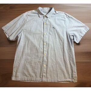 Tommy Bahama Men's Shirt Light Blue Marlin Logo Short Sleeve Button Up XL Beach